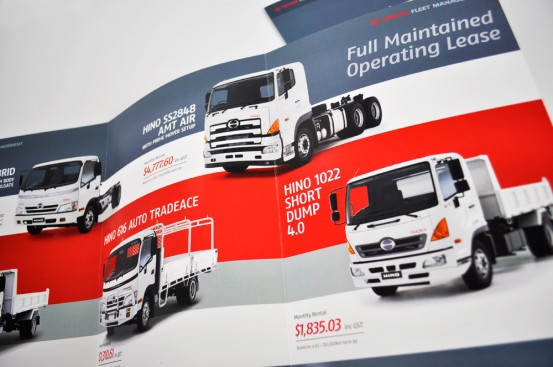 Toyota Fleet Management trade show brochure spread